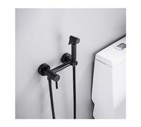 Hand-Held Portable Bidet, Wall Mounted Brass Bidet Sprayer for Toilet, Hot and Cold Water, 59 Inch Hose, Multicolor(Black)