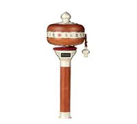 Hand Held Prayer,Tibetan Prayer Wheel, Wheel Alloy And Wood Hand Held Tibetan Buddhist Prayer Wheel Six Words Mantra Multicolor(Silver)