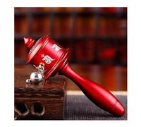 Hand Held Prayer Wheel Brass Tibetan Prayer Wheel, Exquisite Tibetan Prayer Wheel, Buddhist Devotee Friendsfor Peace Decoration(Red)