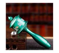 Hand Held Prayer Wheel Brass Tibetan Prayer Wheel, Exquisite Tibetan Prayer Wheel, Buddhist Devotee Friendsfor Peace Decoration(Green)