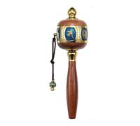 Hand Held Prayer Wheel Brass Tibetan Prayer Wheel, Suitable for prayer, relaxation, and meditation(Blue)