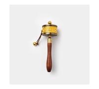Hand Held Prayer Wheel Brass Tibetan Prayer Wheel, Tibetan Buddhist Prayer Wheel Waving Handmade Religious Collectible(Brass)