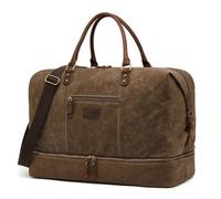 Hand-held Retro Waterproof Canvas Travel Bag Sports Bag for Women Men Weekender Overnight Carry on