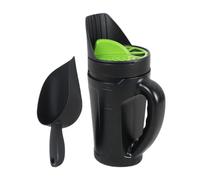 Hand Held Salt Spreader - Hand Held Shaker Garden Spreader for Grass Seed | 2.5L Capacity Snow Salt Shaker with Shovel | Snow Salt Dispenser | Lawn Feed/fertiliser and Ice Melt Garden Tool