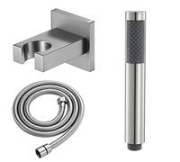 Hand Held Shower,High Pressure Handheld Shower Head with 59 Inch Hose,Stainless Steel Handheld Shower with Brass Shower Holder and Anti-Clogging Nozzle,Brushed,A (C)