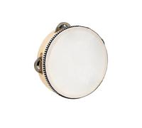 Hand Held Tambourine Drum, 8 inch Hand Held Drum, Bell Birch Metal Jingles, Percussion Gift Musical Educational Drum Instrument, KTV Party (6 Inch)