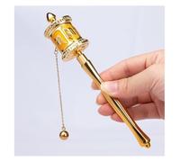 Hand Held Tibetan Buddhist Copper Handmade Prayer Wheel with Mantra Scroll(Unique Colour,12 * 2.8 * 2.4cm)
