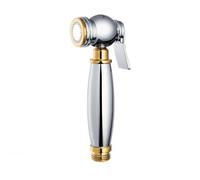 Hand Held Toilet Bidet Sprayer All Copper Toilet Companion Set Round Head Spray Gun Bathroom Flusher Bathroom Toilet Bidet Booster Nozzle Gold + Silver