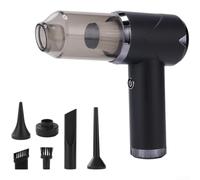 Hand Held Vacuum Cleaner Cordless 12500Pa Powerful Suction Cyclonic Action for Car Interiors Keyboard Dust Pet Hair Quick Charge for mini for hoover 18.2cm(Black Silver A)