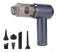 Hand Held Vacuum Cleaner Cordless 12500Pa Powerful Suction Cyclonic Action for Car Interiors Keyboard Dust Pet Hair Quick Charge for mini for hoover 18.2cm(Blue Silver A)