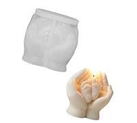 Hand Hold Baby Feet Silicone Mold Infant Footprint Shape Silicone Mold for Soap Birthday Gift Elastomer Baby Feet Cast