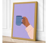 Hand Holding Cup Minimalist Canvas Wall Art Print 30x20 Inch | Ready to Hang, Gallery Wrapped, Fade-Resistant Inks, Securely Packaged, UK Made