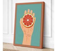 Hand Holding Grapefruit Canvas Wall Art Print 24x16 Inch | Ready to Hang, Gallery Wrapped, Fade-Resistant Inks, Securely Packaged, UK Made