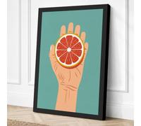 Hand Holding Grapefruit Canvas Wall Art Print 24x16 Inch | Ready to Hang, Gallery Wrapped, Fade-Resistant Inks, Securely Packaged, UK Made