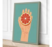 Hand Holding Grapefruit Canvas Wall Art Print 30x20 Inch | Ready to Hang, Gallery Wrapped, Fade-Resistant Inks, Securely Packaged, UK Made