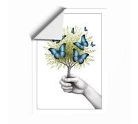Hand Holding Growth Botanical Unframed Wall Art Print A2 (59.4×42cm), Wall Decor for Living Room, Bedroom, Office & Home, Art Gift