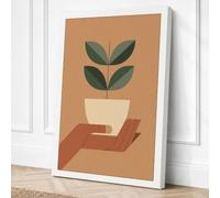 Hand Holding Growth Canvas Wall Art Print 36x24 Inch | Ready to Hang, Gallery Wrapped, Fade-Resistant Inks, Securely Packaged, UK Made