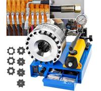 Hand Hydraulic Hose Crimper Tool, 6-25mm Manual Crimping Machine, 35MPa Portable Tool with 7 Sets of Dies for High Pressure Hydraulic Hose Splicing