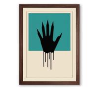 Hand in Dissolution Modern Framed Wall Art Print A1 (84.1×59.4cm) Walnut, Wall Decor for Living Room, Bedroom, Office & Home, Ready to Hang, Art Gift