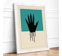Hand in Dissolution Modern Framed Wall Art Print A4 (29.7×21cm) White,