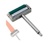 Hand Ink Proofer, Manual Ink Printed Film Applicator with Anilox Roll & Rubber Roller, 70mm Width, Stainless Steel Handle Color Wheel Proofing Instrument for Carton Flexo Printing(180Lines)