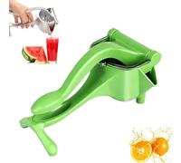 Hand Juicer Squeezer, Heavy Duty Aluminum Manual Juicer Press for Effortless Fruits with Ergonomic Grip, Easy Squeeze & Quick Clean (Green)