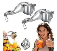 Hand Juicer Squeezer- Hydrogen Alloy Juicer, Manual Juicer Hand Press, Multifunctional Manual Juicer, Easy Squeeze & Quick Clean, For Lemon, Orange, Lime, Grapefruit & Pomegranate (2 pcs)
