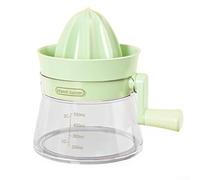 Hand Juicer with Gear Driven Crank for Reliable For Citrus Juice Extraction from Oranges Lemons Grapefruits and Includes Two Strainer Solutions (Green)
