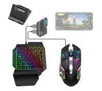 Hand Keyboard, 35 Keys Keyboard, , Converter, Cellular Holder, Type C Date Cable, Low Latency for PC Computer Laptop, Playing While Charging