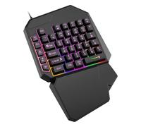 Hand Keyboard - Left Keyboard, Programmable Compact Game Controller, Mobile Control Board | Portable Plug Play Accessory For PC Fasting Performance Practice,