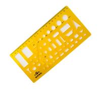 HAND KJ-005 Plastic Building Architecture Shapes Drawing Metric Template Stencil - 19cm