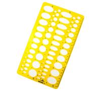 HAND KJ-012B Plastic Ellipse Shapes 25 30 35 45 Degrees Symbols Drawing Shapes Template Stencil - 25cm