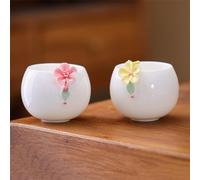 Hand Kneaded Ceramic Mug, Single Mug, Female Sample Tea Cup, Tea Gift, 2 Pieces, 100ml