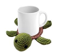 Hand Knitted Coasters,Turtle Insulated Home Cute Cup Mat - Portable Sheep Coasters for Working Place, Restaurants, Cold & Hot Drinks Cup Mat for Ornament Rianpesn