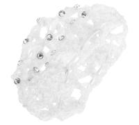 Hand Knitted Elastic Sturdy Rayon Hair Net Pearl Decoration