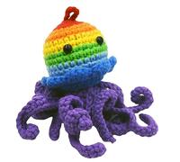[Hand-knitted healing gift] Yarn crochet octopus doll keychain creative car interior pendant bag charm birthday gift cute de-stressing small items