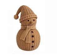 Hand Knitted Snowman Figurine Christmas Tabletop Decor Ornament