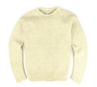 Hand Knitted Wool Jumper Crew Neck Sweater Plain Cozy Knitwear Artisan Unisex