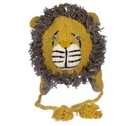 Hand Knitted Woolly Hat | Fun Wool Knit Fleece Lined Animal Hat for Men and Women | One Size Fits All | Wooly Winter Cap with Ear Warmers and Tassels