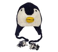 Hand Knitted Woolly Hat | Fun Wool Knit Fleece Lined Animal Hat for Men and Women | One Size Fits All | Wooly Winter Cap with Ear Warmers and Tassels
