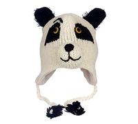 Hand Knitted Woolly Hat | Fun Wool Knit Fleece Lined Animal Hat for Men and Women | One Size Fits All | Wooly Winter Cap with Ear Warmers and Tassels