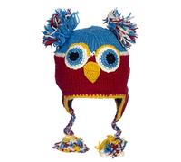 Hand Knitted Woolly Hat | Fun Wool Knit Fleece Lined Animal Hat for Men and Women | One Size Fits All | Wooly Winter Cap with Ear Warmers and Tassels