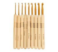 Hand Knitting Tools - Old Women Ergonomic Crochet Yarn Hook - 9 x Crochet Hooks Christmas Birthday Easter Holidays Economical Efficient User Friendly in V
