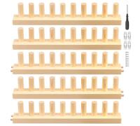 Hand Knitting Wooden Blanket Looms Large 76.8 in, Chunky Blanket Loomss Adjustable Size Wooden Crochet Frame for Making Throw Blankets Cushions, Headbands, Shawls