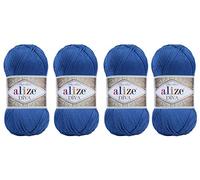 Hand Knitting Yarn 100% Microfiber Acrylic Yarn Alize Diva Silk Effect Thread Crochet Art Lace Craft Lot of 4 skeins 400gr 1532yds (132)