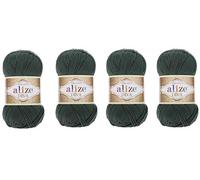Hand Knitting Yarn 100% Microfiber Acrylic Yarn Alize Diva Silk Effect Thread Crochet Art Lace Craft Lot of 4 skeins 400gr 1532yds (131)
