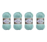Hand Knitting Yarn 100% Microfiber Acrylic Yarn Alize Diva Silk Effect Thread Crochet Art Lace Craft Lot of 4 skeins 400gr 1532yds (463)