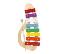 Hand Knock Xylophone Glockenspiel With Mallets 8 Tones Metal Sheet Wooden Musical Instrument Preschool Educational