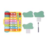Hand Knocking Piano Toy Multifunctional Early Learning Educational Musical Instrument For Babies Toddlers Plastic Iron Colorful Design Compact Lightweight (Yellow)