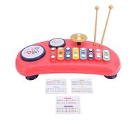 Hand Knocking Piano Toy Portable Baby Knocking Toy Early Learning Educational Musical Instrument Toy for Children (Red)